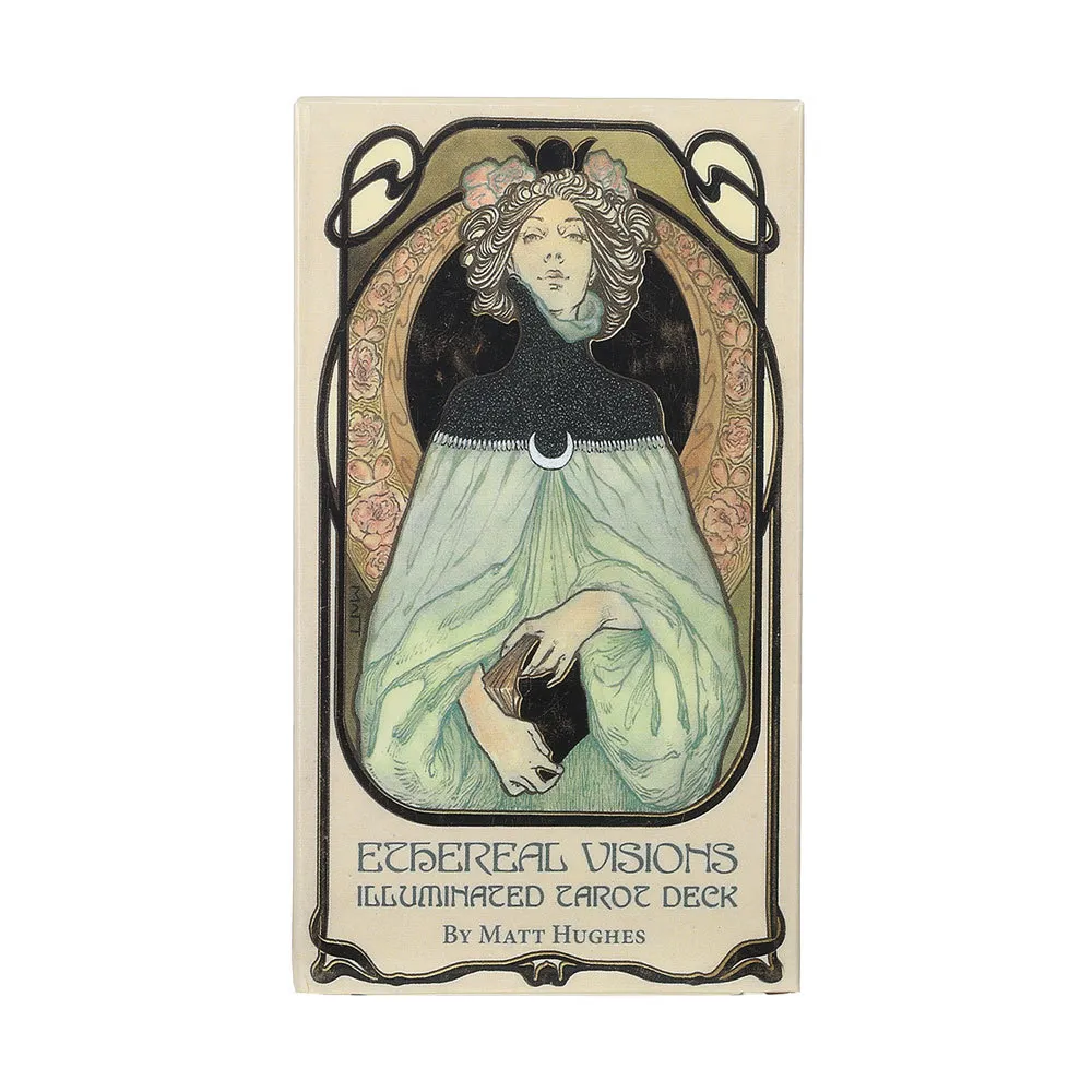 Ethereal Tarot Kartları Kurulu Oyun Masa Oyunları Matt Hughes tarafından Işıklı Bir Güverte Oynarken