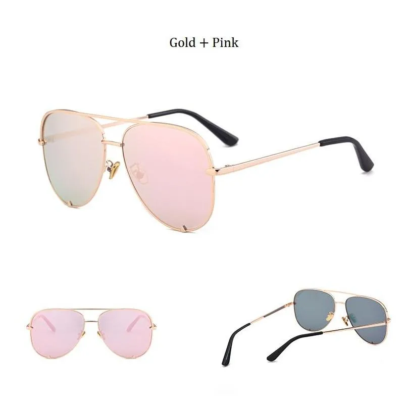 New Brand Designer Fashion Sunglasses Womens Oversized Pilot Sun Glasses For Women Shades 2019 Lunettes Femme