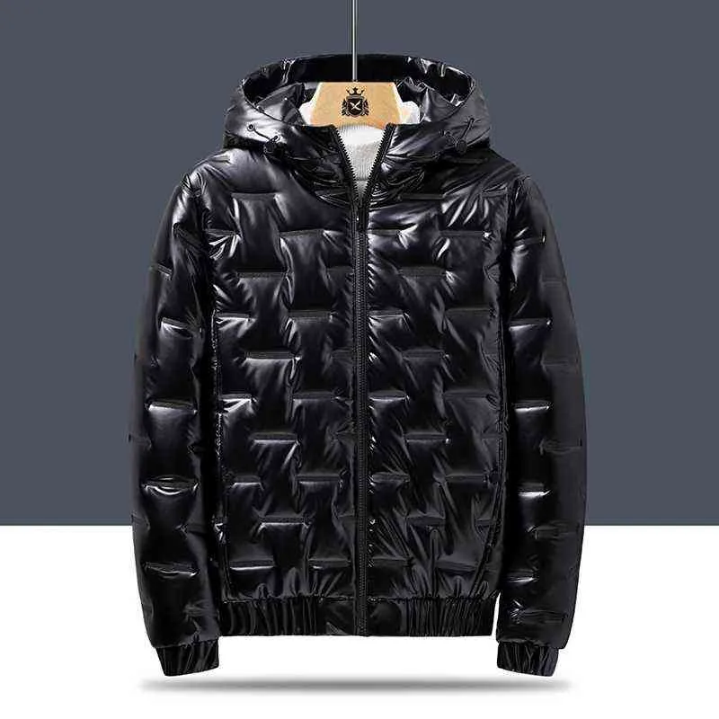 2021 nouvelle bulle rembourré vêtements hiver vestes hommes lumineux Parka épaissi chaud argent imperméable vestes vers le bas manteaux surdimensionné G1108