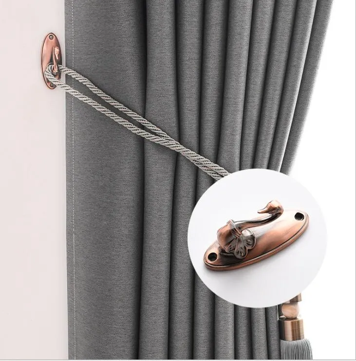 Kurtyna Tiebacks ze śrubami Swan Metal Hook Home Decor Wieszak ścienny 5 Styl Holder Zasłony Lany Smycze do Draperów Okna