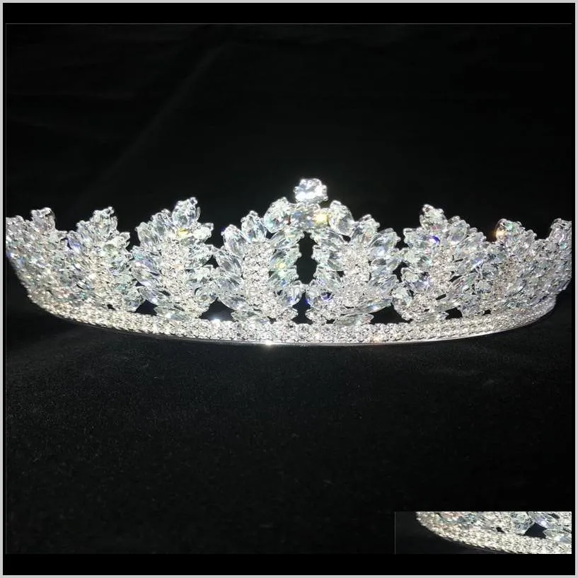 fashion rhinestone crown lady simple headdress crown jewelry bridal wedding accessories birthday gift