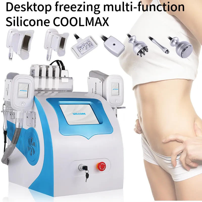 6 i 1 Fettfrysning Maskinbantning 40k Kavitation Lipo Laser Body Face RF CryOlipolysy CoolSculpt Slim Utrustning