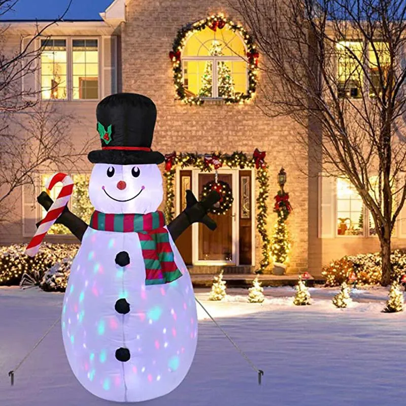 Party Decoration 1.6m Odlewy Dmuchane Dekoracje świąteczne Wbudowane LED Lights Zdmocie Snowman Yard HYD88