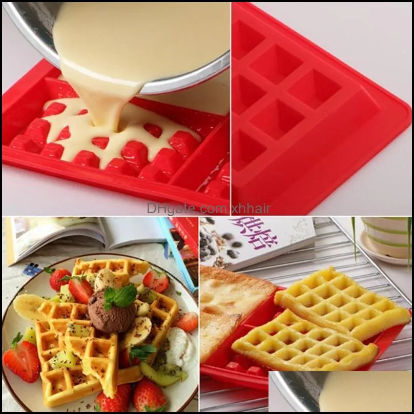 Practical Waffle Makers For Kids DIY Silicone Cake Mould Bakeware Set Nonstick Baking Mold 2021 Moulds