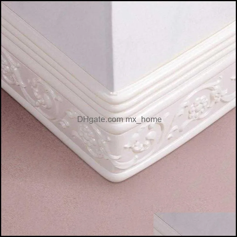 Adhesive Self 3D Foam Stickers Waterproof Baseboard Wallpaper Border Wall Sticker Living Room Bedroom House Decorations 2WPC