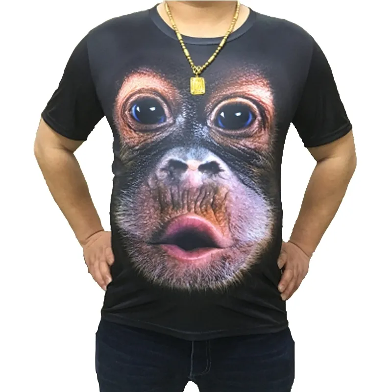 Summer funny 3d t shirts Gorilla Animal Printed Tee shirt homme Fashion Brand Tops Hip Hop Streetwear Plus Size S-6XL 210629