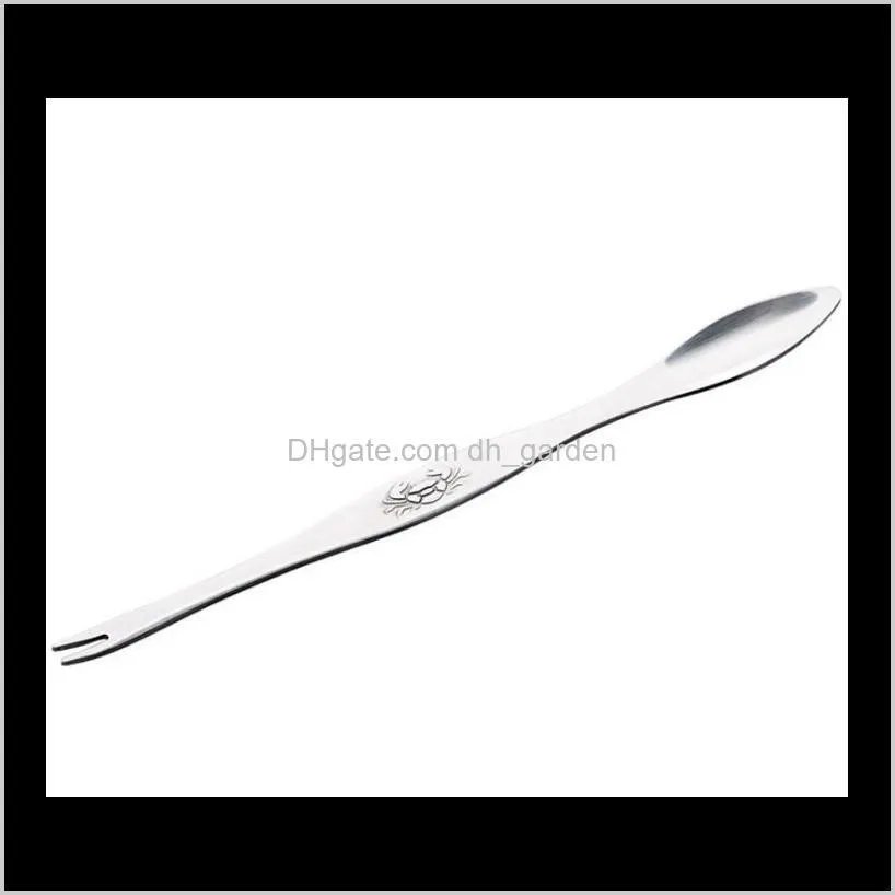 stainless steel lobster crab tools seafood picks lobster fruit needle forks spoons seafood accessory creative fruit fork sn1431