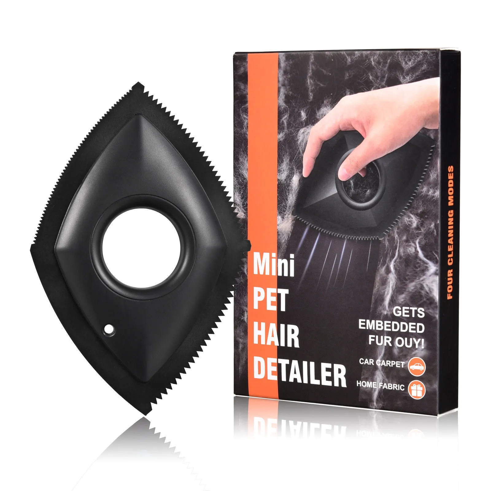 Professionell Mini Pet Hair Detailer Dog Cat Remover Borste för rengöring av mattor, soffor, heminredning och bilinteriörer