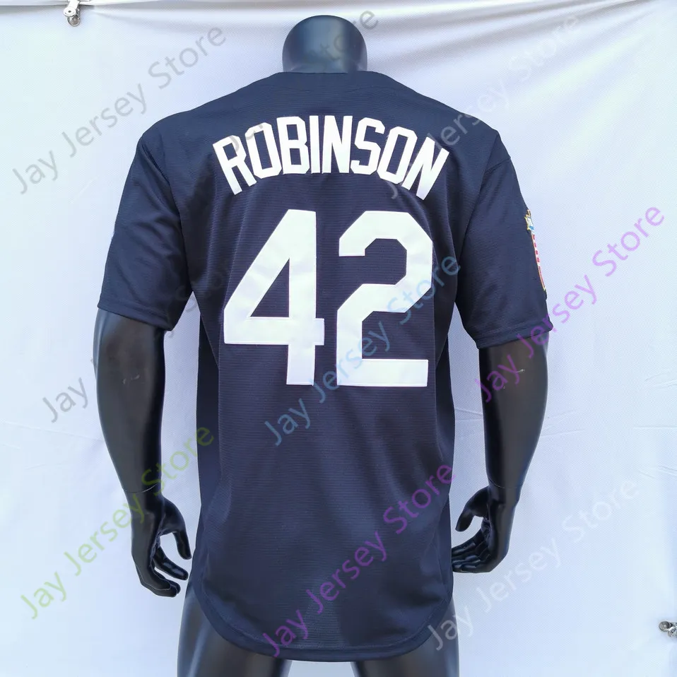 Vintage Jackie Robinson 1955 WS Rough Patch Cream White Grey Blue Black 50th Anniversary Fashion Sizes S 3XL From Davidjersey 15.55 DHgate.Com