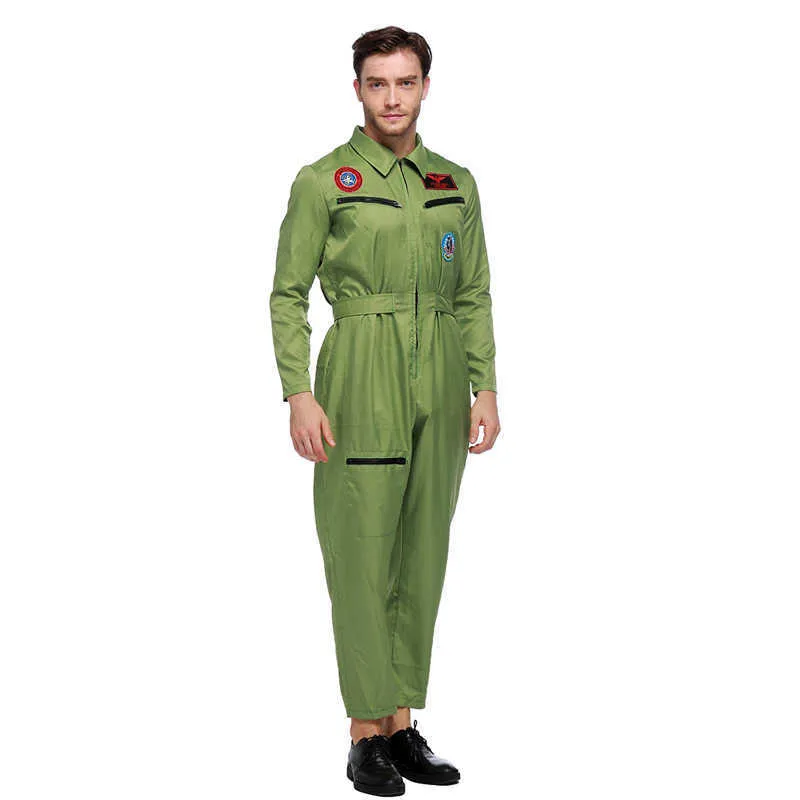 Mannen Uniform Pilot Pak Halloween Character Cosplay Kleding COSPLA INSTRUCTOR Y0913