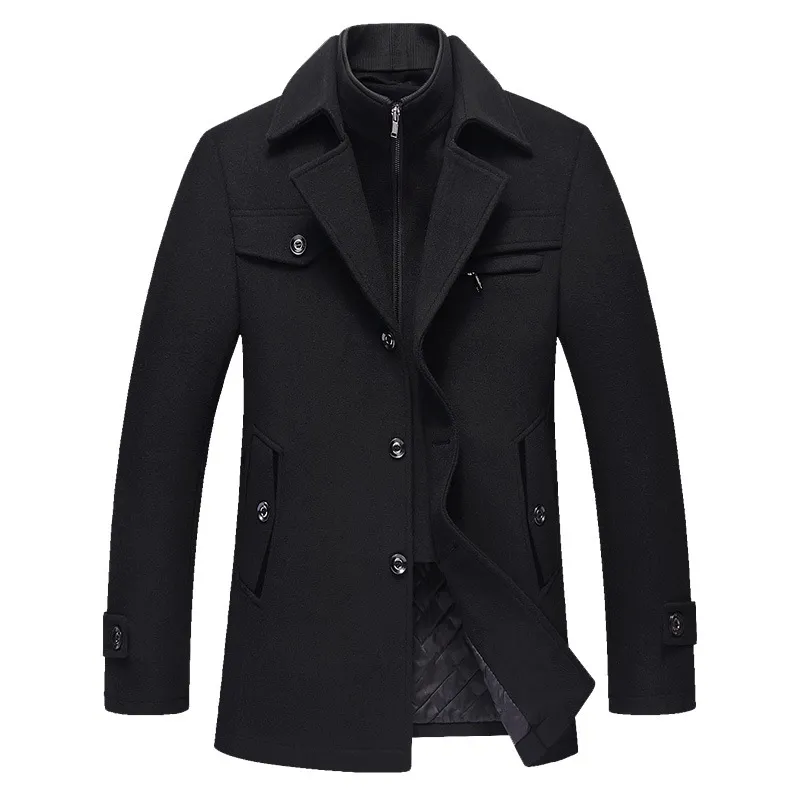 BOLUBAO Men Winter Wool Coat Mens Fashion Brand Comfortable Warm
