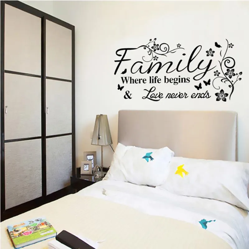 Wall Stickers , Fashionable English Alphabet Family Theme Living Room Background Sticker, Can Be Removed Without Leaving Marks