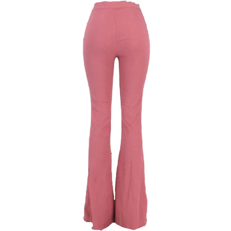 Pink Flare Jeans Womens JAYCOSIN Women Lady Fashion Hole Zipper