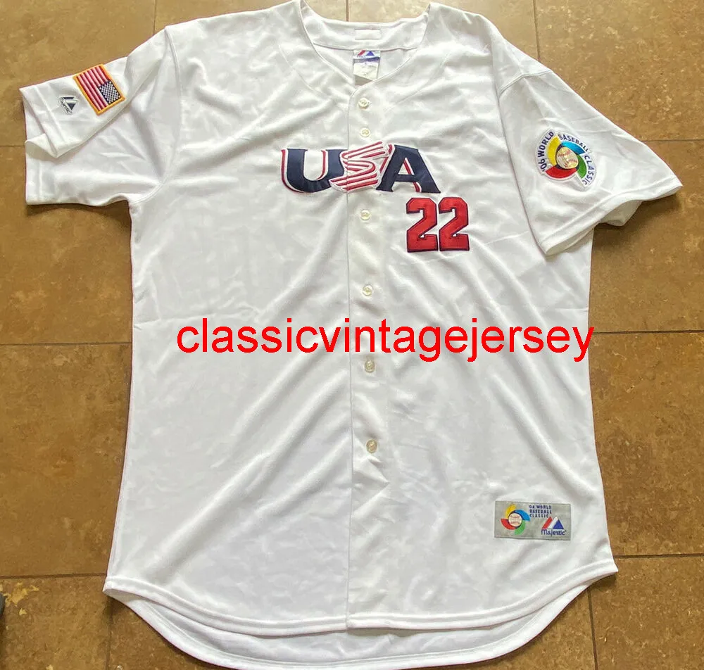 Homens Mulheres Juventude 2006 WBC World Baseball Classic Roger Clemens Team USA Jersey Bordado Custom Qualquer Nome Número XS-5xl 6xl