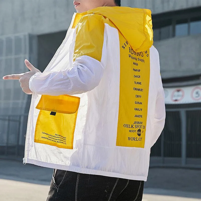 جاكيتات رجالية 2021 ملابس رجالية techwear الشارع الشهير هاراجوكو سترة ل نمط حماية الشمس الملابس الكورية فائقة رقيقة