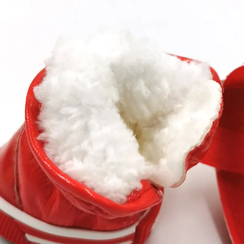 Winter Pet Dog Shoes Warm Fleece Puppy Shoes Waterproof Snow Boots Teddy Bichon Cotton Shoes w-01253
