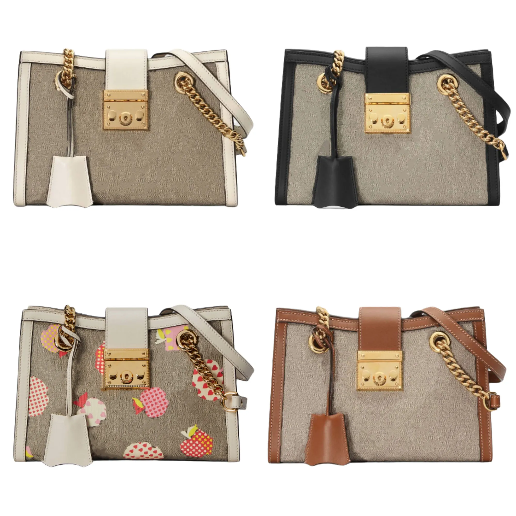 Designer Chain Shoulder Bag Crossbody Tote Purse Padlock Style Luxury Handbag for Women 2024