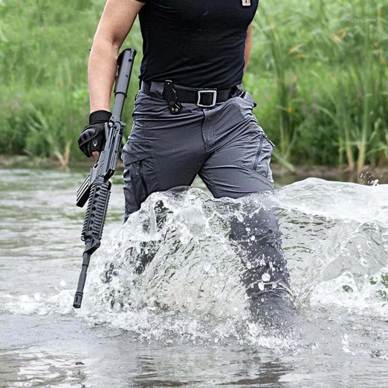 Homens Militares Calças Táticas Ultra Fino Impermeável Carga Respirável Swat Exército Combate Calças Longas Calças de Trabalho dos Homens