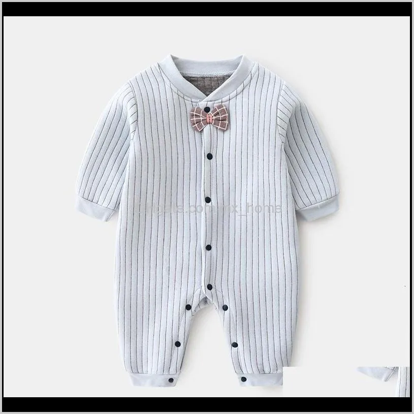 Rompers Jumpsuitsrompers Clothing Baby Kids Maternity Drop Delivery 2021 Spring Autumn 1St Birthday Born Baby Boy Clothes Girl Pajamas Overal