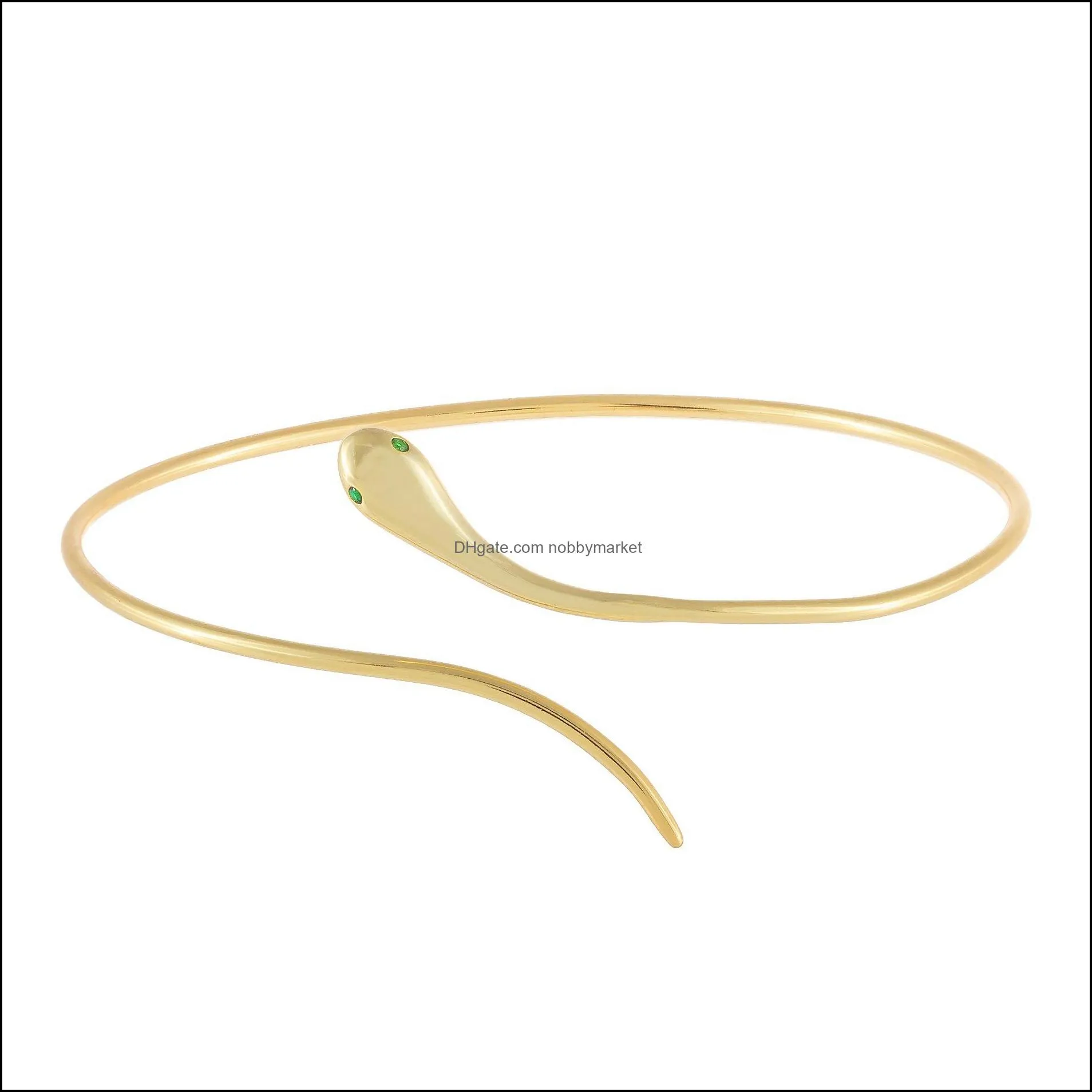 Gold color open adjusted snake bangle bracelet for women summer fashion JEWELRY 210408