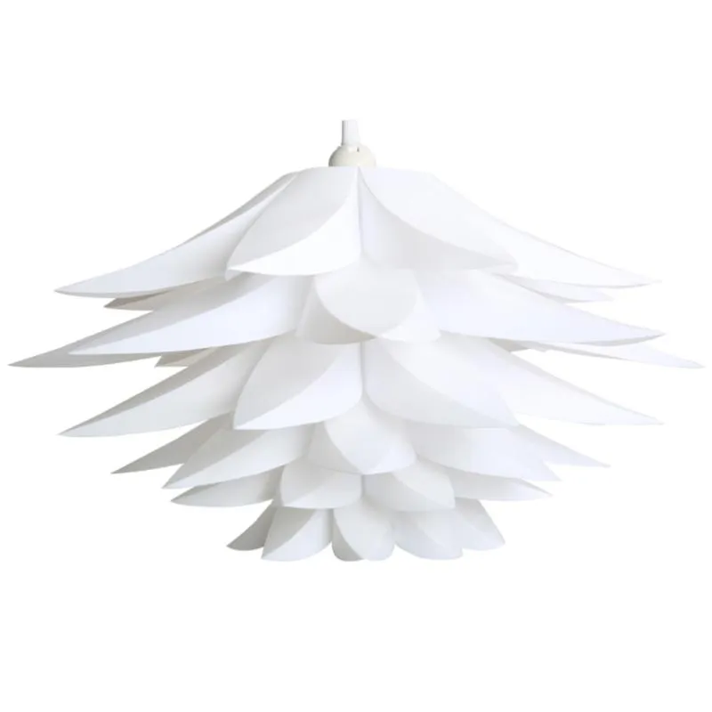 Lamp Covers & Shades DIY Lotus Chandelier PP Pendant Lampshade Ceiling Room Decoration Puzzle Lights Modern Shade (White)