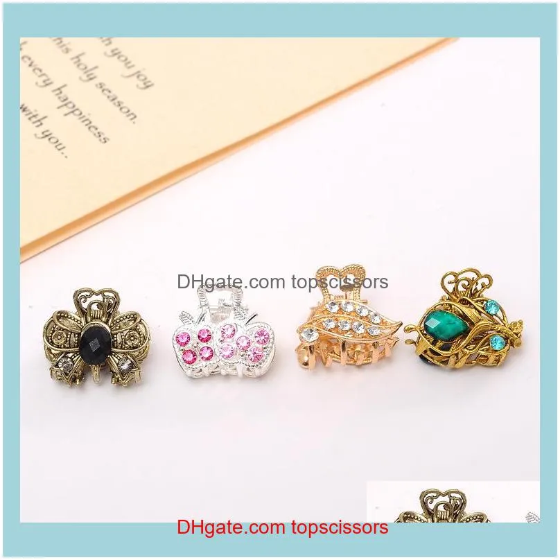 4326 Korean Liu Haijia hairpin hair grab small luxury alloy diamond top clamp issuing boutique supply