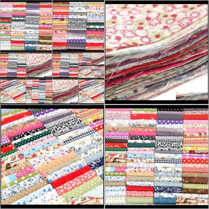 100pcs diy sewing doll quilting patchwork textile cloth bags 10x10cm square floral cotton fabric crafts1