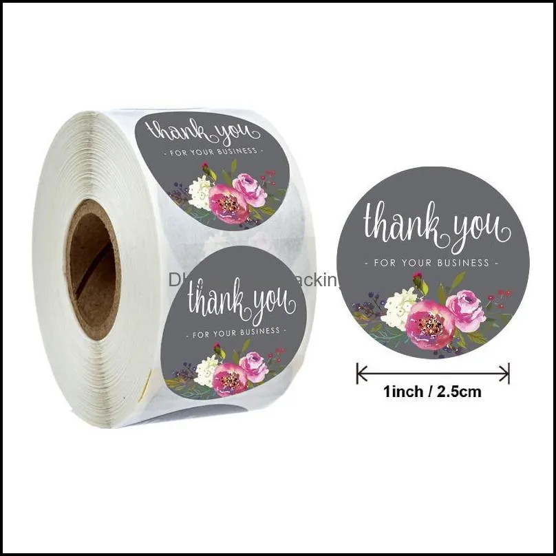 Flower Handmade Crafts Decoration Thank You Seal Sticker Envelope Wedding Gift Wrap