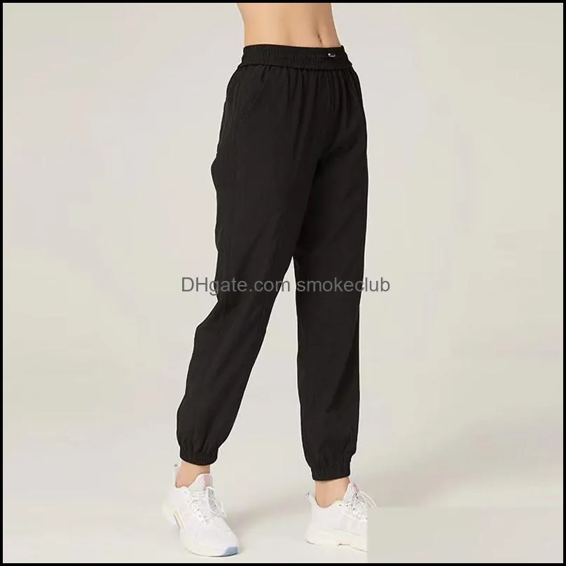 lu-52 Yoga outfit Womens Workout Sport Joggers Running Sweatpants with Pocket