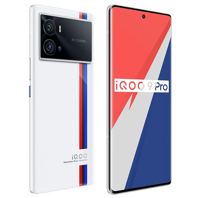 Téléphone portable d'origine Vivo IQOO 9 Pro 5G 8 Go de RAM 256 Go de ROM Octa Core Snapdragon 8 Gen 1 50.0MP NFC Android 6.78 "AMOLED plein écran ID d'empreintes digitales visage réveil téléphone portable intelligent