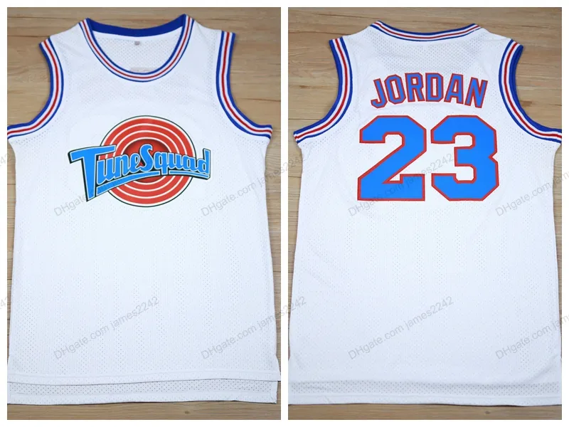 Maglia Da Basket Maschile Cucita 23 Tune Squad Space Jam Movie White Black Jersey Da 15 1 DHgate