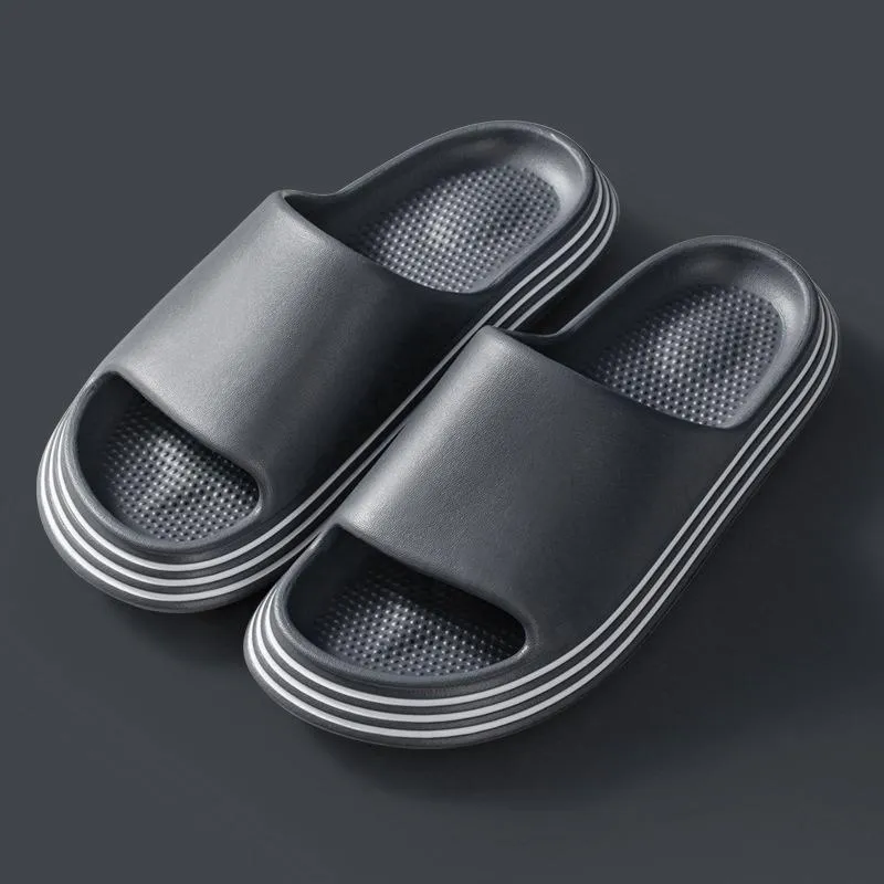 Slippers Men Summer Shower Sandal EVA Massage Flat Non-Slip Light Bathroom Indoor Women Flip Flops Soft Shoes Slides