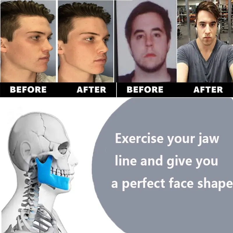 Exerciser Jaw Line Jawline Trainer Face Fitness Ball Facial muscles Black  White