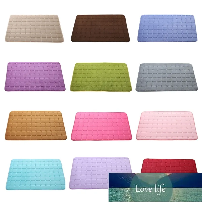 Tapis de bain pour la maison Tapis antidérapant en molleton de corail Tapis en mousse d'absorption d'eau super doux Tapis de sol de bain lavable Prix usine Conception experte Qualité Dernier style original