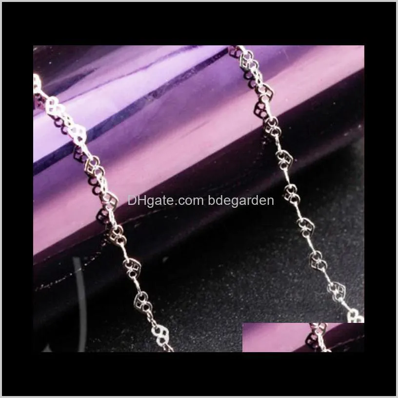 jewlery s925 sterling silver necklace heart chain necklace for women vintage gift wholesale hot fashion of shipping