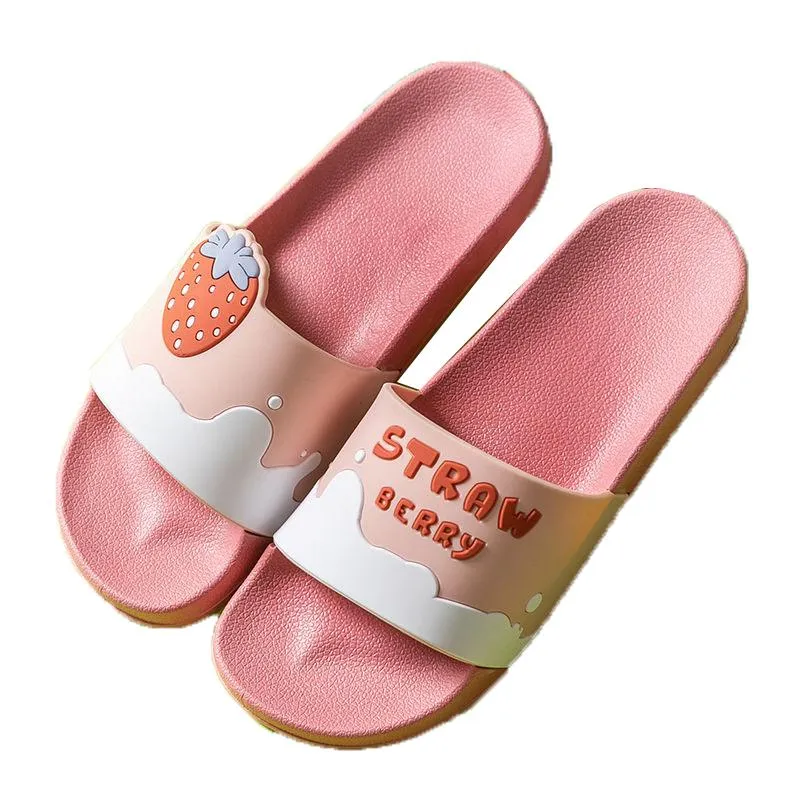 Slippers Women Summer Men Sandals Beach Slides Cartoon Fruits Avocado Flip Flops Non-slip Soft Sole Lovers Shoes