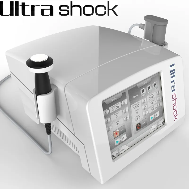 Taşınabilir Şok Dalga Terapisi Makinesi Terapötik Ultrason Sağlık Araçları 2 Kollu Plantar Fasiiti için