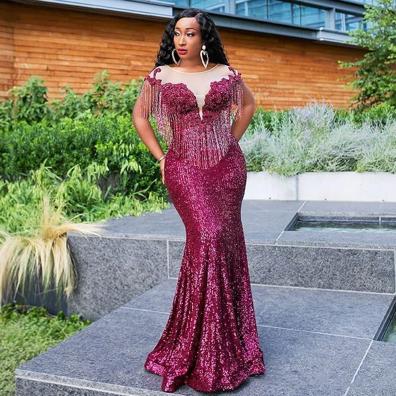 Fringe deals evening gowns