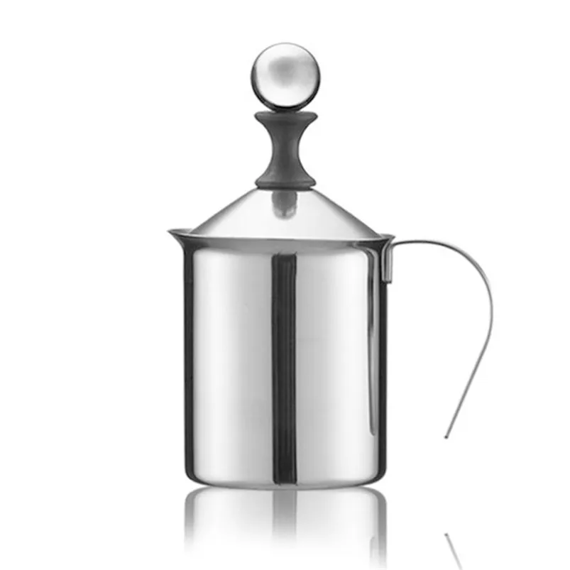 Stainless Steel Manual Coffee Milk Frother Barista Tools For Kitchen shop Cappuccino Latte Art Foam Bubble 210423