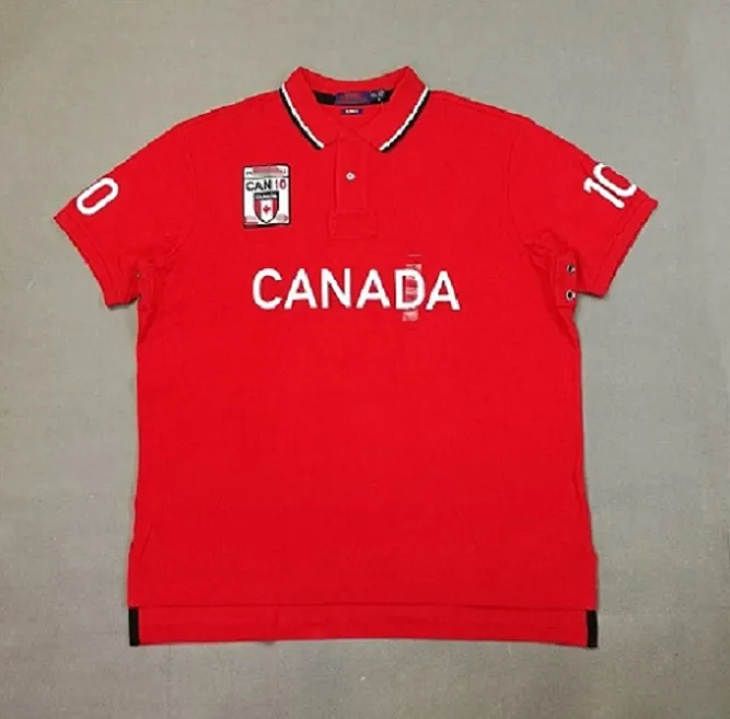 Polos femininos de alta qualidade 100% algodão CANADÁ camiseta masculina de manga curta bordada algodão puro camiseta casual fashion