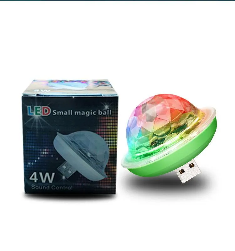 2022 nuovo Mini USB LED Disco DJ Effetti scenici Luce portatile per feste in famiglia Palla Luci colorate Bar Lampada effetto club Illuminazione per telefoni cellulari