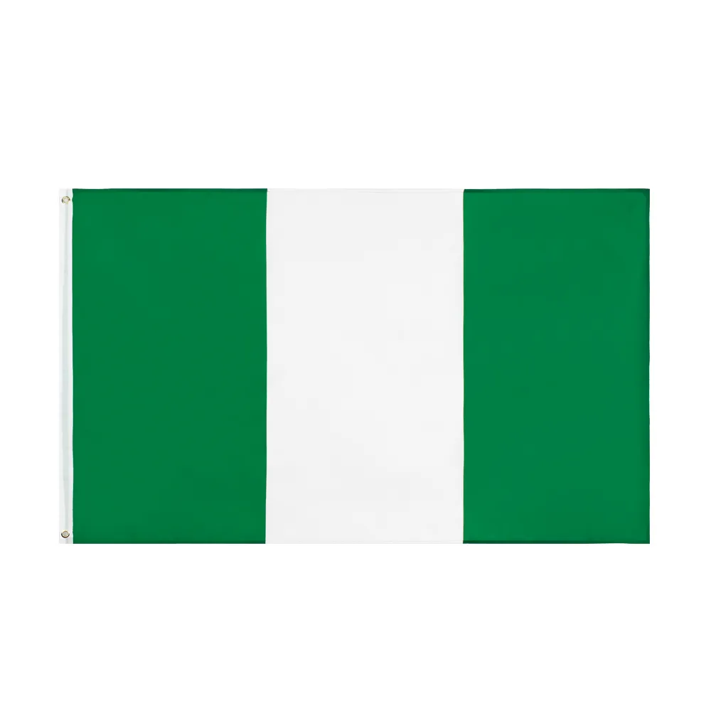 90x150cm verde branco NGA NG Nigéria bandeira atacado preço de fábrica
