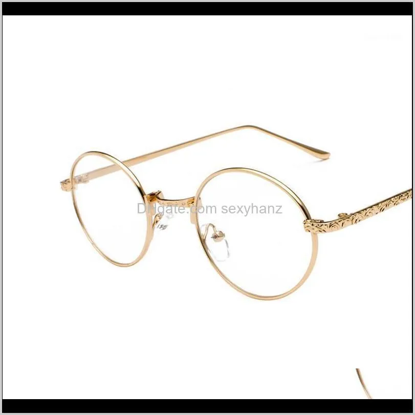 Solglasögon ramar Eyewear Aessory Fashion AessorySround Frame Kvinnlig koreansk version Retro Rund Vanlig ansikte Full personlighet Myopia Glas