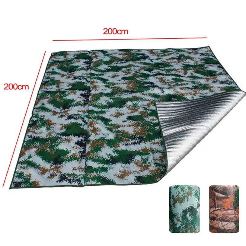 3,5 mm 200 * 200cm Tjocken Picnic Mat Beach Blanket Vattentät Ground Tress Utomhus Camping Tält Moisture Pad x87 + A 220104