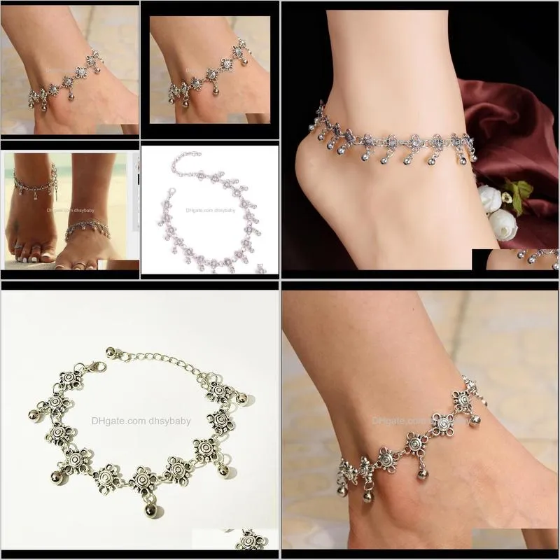 bohemian gypsy turkish tribal boho silver coin anklet ankle bracelet boho foot jewelry ps1798