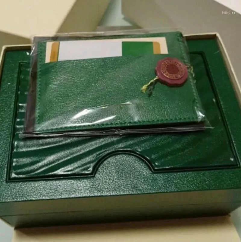 Boîte de montre verte originale avec cartes et papiers certificats sacs à main pour 116610 116660 116710 Watches1