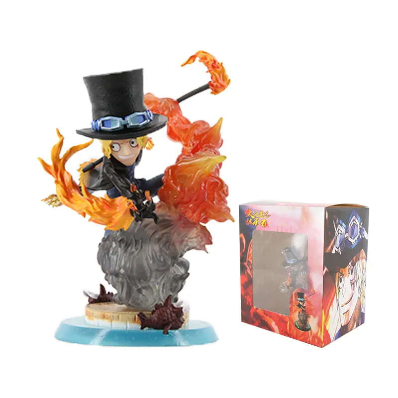 New Anime One Piece Figure Sabo Action Figures 16cm Fighting Ver. sabo Figurine PVC Collection Model Toys X0526