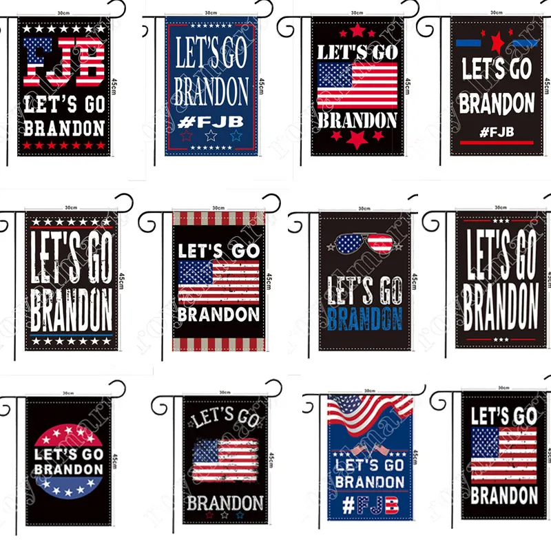 45 * 30cm Lets Go Brandon Flags Garden Flag 2024 President Election Trump Banner