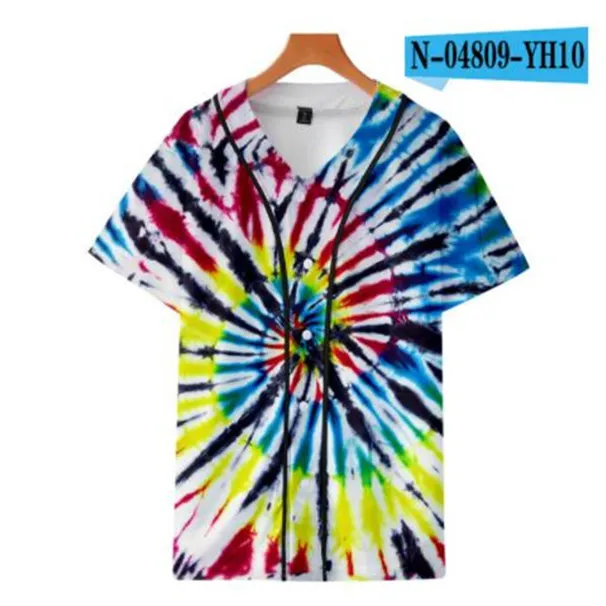 Mann Sommer Baseball Jersey Tasten T-shirts 3D Gedruckt Streetwear T-shirts Shirts Hip Hop Kleidung Gute Qualität 017