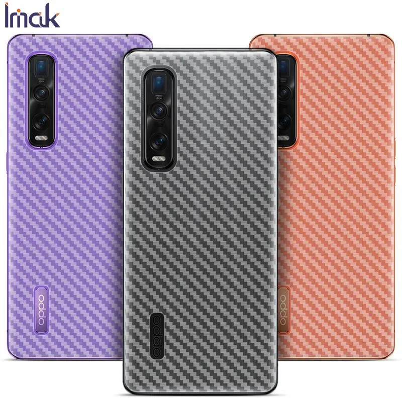 Carbon Fiber Pattern Back Film For OPPO Find X2 Pro Protector Imak Full Coverage Curved Surface Protection Cover Protect Cell Phone Screen P